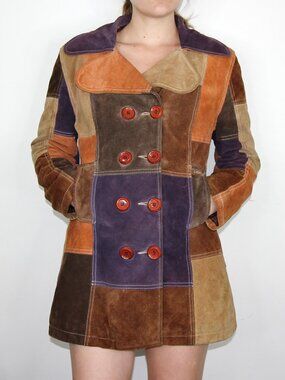 Miss Sixty Vintage patchwork suede peacoat jacket
